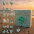 thumbnail image 3 of YIKA Sea Glass Friendship Advents Calendars 2025 24 Days Christmas Countdown Calendar With Sea Glass Ornaments Friendship Pendant Gift For Family Blue, 3 of 6