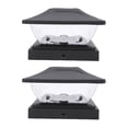 thumbnail image 1 of 2 Pack Solar Post Light, LED Warm and White Lighting Solar Powered Deck Light, 200mAh Battery Powered Weather Proof Solar Fence Post Light for Garden Patio Porch Gate Column, 1 of 7