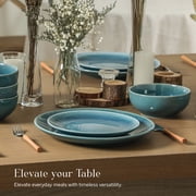 Stone Lain Riley 32-Piece Dinnerware Set Stoneware, Service for 8, Blue