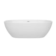 thumbnail image 3 of Juno 71 Inch Freestanding Bathtub in White with Shiny White Drain and Overflow Trim, 3 of 8