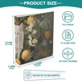 thumbnail image 5 of Cat Oranges Leaves Flowers 3 Ring Binders 1.5 inch Hardcover File Folders with Interior Pockets A4 Size Organizer for School Office Hospital, 5 of 8
