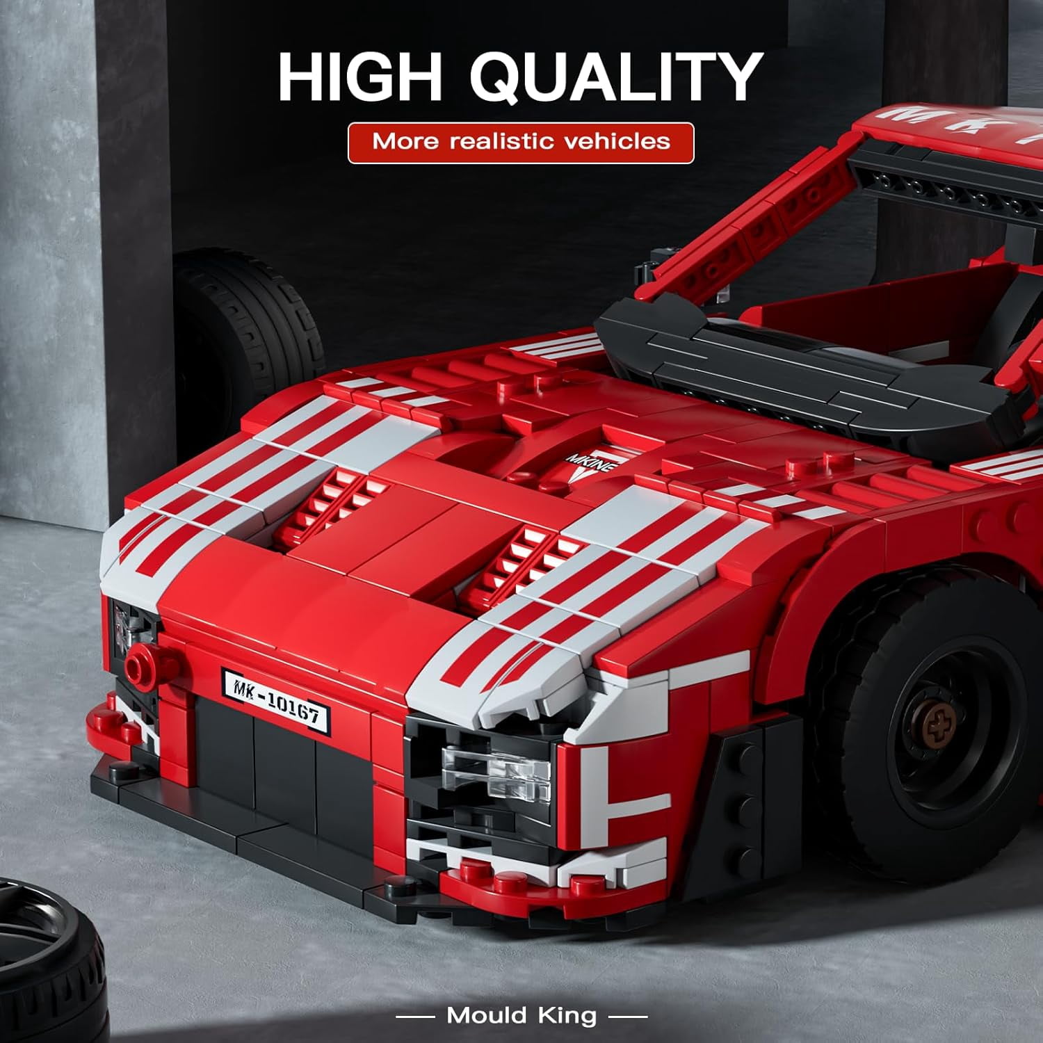 Car Toy Building Block, 10167 Collectible Speed Champion Cars Building Set, Sports Vehicle Model Build and Display Car for Adults and Aged 14+ (1717 Pieces)