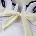 thumbnail image 4 of Maillot de Bain pour Femmes, Taille Haute, Col en V, Bloc de Couleur, Bretelles Spaghetti, 4 of 6