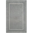 thumbnail image 2 of SAFAVIEH Bella Danita Plain Dotted Bordered Wool Area Rug, Silver/Ivory, 6' x 9', 2 of 5