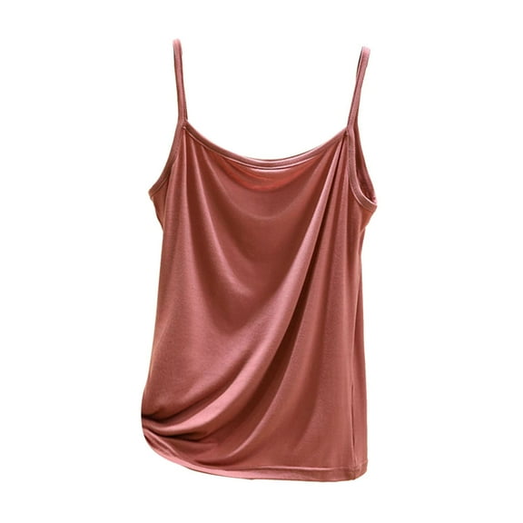 SHITINN Pink Undershirts for Women Women's Soft Strap Camisole Tank Top for Home and Casual Wear Comfortable Layering All Season Basic Undershirt