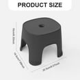 thumbnail image 3 of Black Step Stool, 8.1x7.7x6.3 Inch Small Foot Stool with Non- Base, Compact Multi-Purpose Stool for Bathroom, Kitchen & Living Room, Lightweight Yet Sturdy Portable Step Stool, 3 of 6