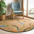 thumbnail image 1 of Safavieh Soho Collection SOH734A Handmade Premium Wool & Viscose Area Rug, 8' x 8' Round, Brown / Multi, 1 of 3