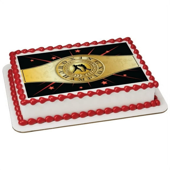 Boxing Champion Image Edible Cake Topper Frosting Sheet