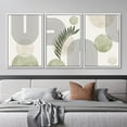 thumbnail image 2 of IDEA4WALL Framed Canvas Print Wall Art Set of 3 Geometric Lines and Circles Pattern Modern Art Wall Decor Abstract Shape Prints Minimal Artwork Zen Relax/Clam For Home Decor - White 24"x36"x3, 2 of 5
