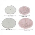 thumbnail image 3 of Colorful Christmas Tree Skirt Comfortable Plush Mat Stylish Tree Base Dress Holiday Decoration for Home and Office White, 3 of 5