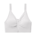 thumbnail image 2 of Vhkiploz Front Closure Wireless Bras for Women's Zip-Up Longline T-Shirt Mastectomy Bralettes Solid Workout Sporty Athletic Daily Underwears, 2 of 5