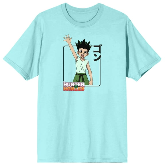 Hunter X Hunter Gon Freecss Kanji Logo Men's Celadon T-shirt-Medium