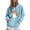 Blue, variant on Halloween Womens Hoodies Cute Ghost Printed Jacket Fall Winter Fleece Hooded Sweatshirts Casual Loose Long Sleeve Top Halloween Pullover Outwears with Pocket