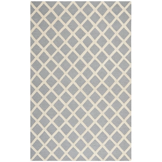 Safavieh Cambridge 8' X 10' Hand Tufted Wool Rug in Silver and Ivory