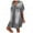 Gray, variant on AOOCHASLIY Summer Clothes Womens Dresses Women's Plus Size Asymetric Denim Dresses Batwing Short Sleeve Knee Length Dress