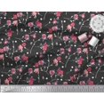thumbnail image 3 of Soimoi Polyester Crepe Fabric Leaves, & Rose Floral Print Fabric by Yard 42 Inch Wide, 3 of 3