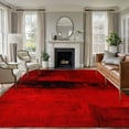 thumbnail image 3 of Red Area Rug 5x7 FT, Non Slip Bedroom Throw Carpet, Retro Oil Painting Modern Abstract Art Aesthetics Washable Soft Floor Carpet Non-Shedding Rug for Dining Room Bedside Classroom Desk, 3 of 9