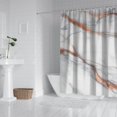 thumbnail image 2 of White Rose Gold Marble Pattern Shower Curtain 72"x84" ,Bathroom Decorative Shower Curtains Set with 12 Hooks,Modern Waterproof Washable Shower Curtain, 2 of 6