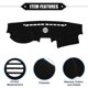thumbnail image 4 of Unique Bargains Alfombrilla protectora para salpicadero de consola central de coche compatible con Kia Sorento 2006-2009, poliéster protector, color negro, 4 of 7
