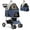 Navy Blue, variant on Magshion Foldable Dog Pet Stroller with Cup Holder, 4 Wheel (Navy Blue)