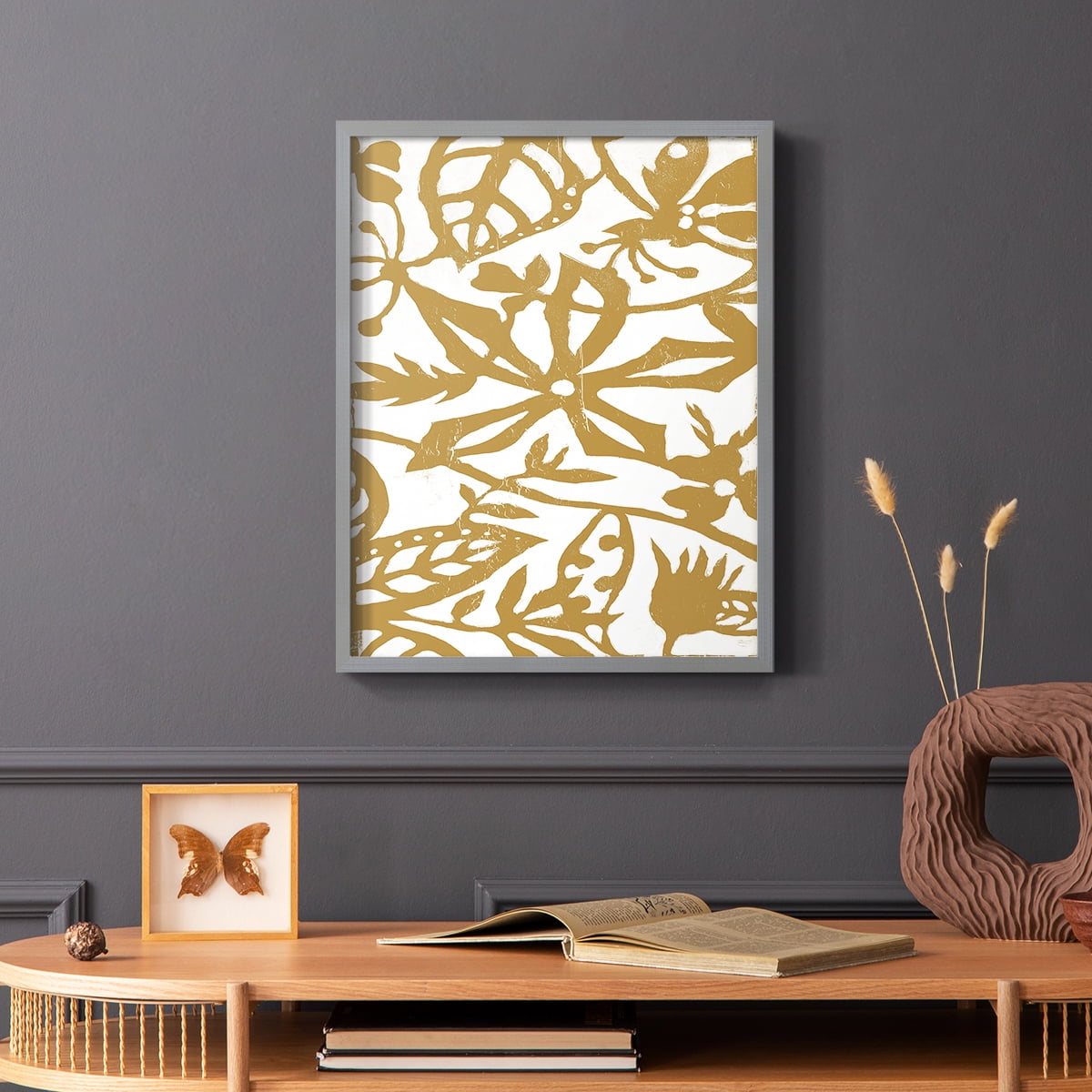 White On White IV V30 Framed Print in Gray Solid Wood 8 x 10 Framed Print