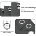 thumbnail image 4 of Easy-Going Thermal Insulated Blackout Curtains for Bedroom, Set of 2 Panels, Gray, 42 x 63 inch, 4 of 7