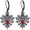 01-Spider, variant on Spider Earrings for Women, 925 Sterling Silver Hypoallergenic Spider Web Earring Dangle with Red Heart Gemstone, Gothic Earrings Halloween Spider Jewelry Gifts