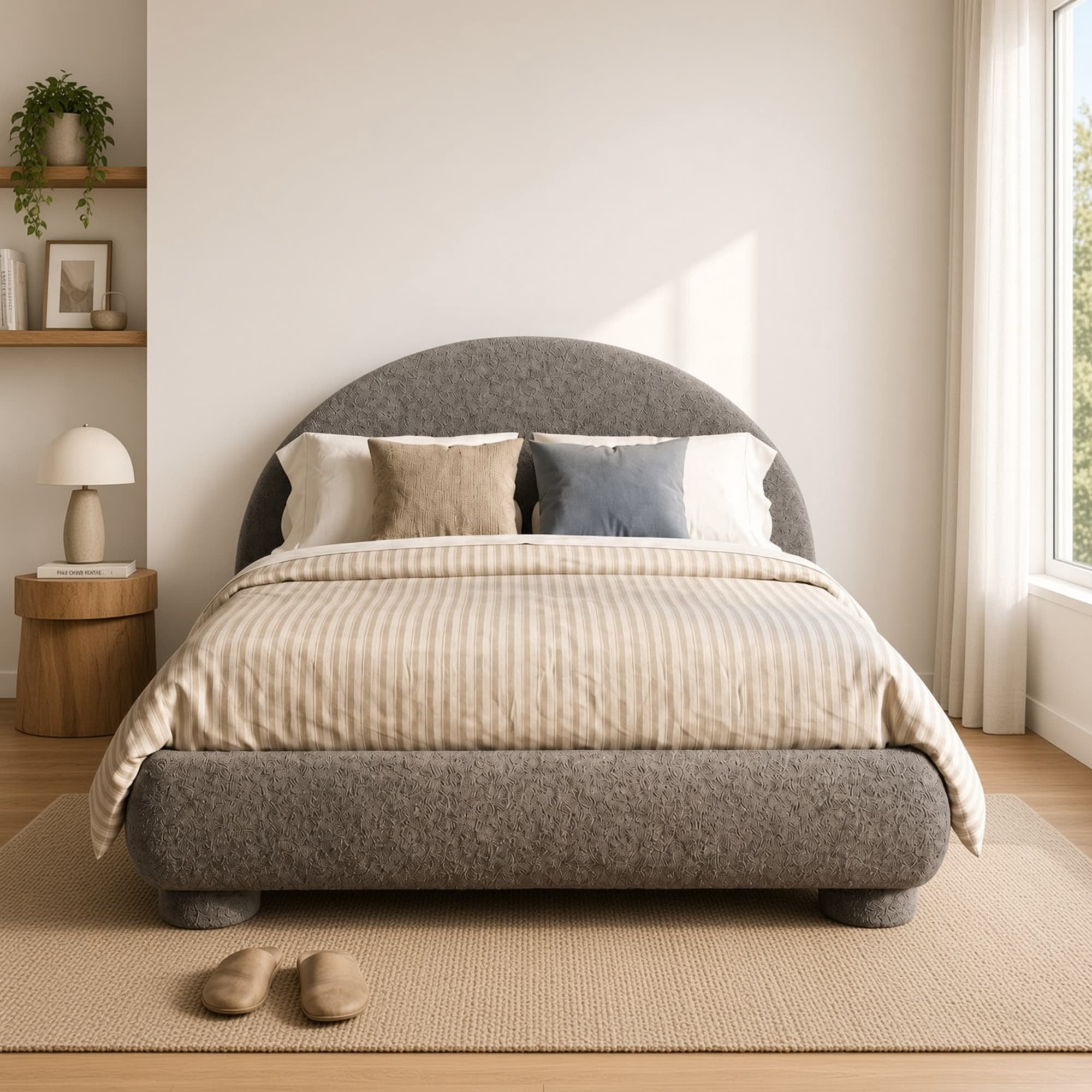 Nexera Milano Queen Size Platform Bed Frame, Brown Oak - Walmart.com