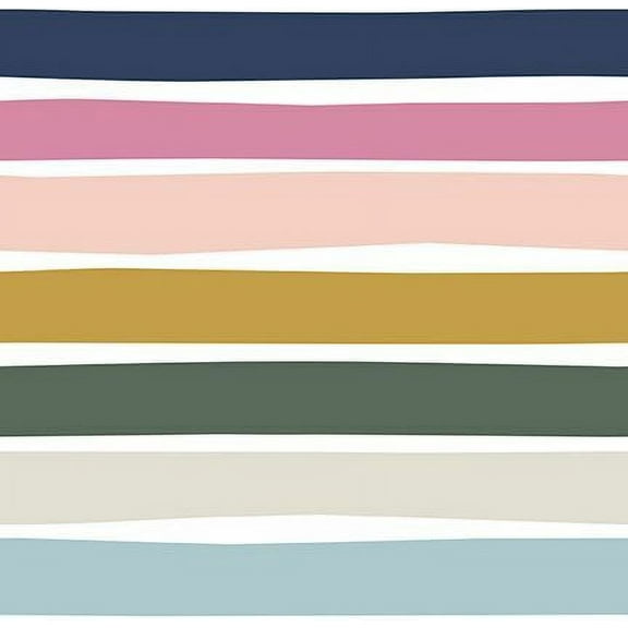 Neutral stripe fabric, Paintbrush Studio Over the Rainbow cotton, Sold by the Quarter Yard