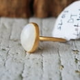 thumbnail image 5 of 18k Gold Filled Rainbow Moonstone Ring: Oval Sterling Silver Cocktail Ring, 5 of 7