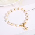 thumbnail image 3 of Pearl Bracelet Chain Link Baroque Culture Bossimi 14K Gold Filled Adjustable Fas, 3 of 3