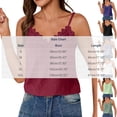 thumbnail image 3 of Gamivast V Neck Camisole for Women Summer Sleeveless Tank Tops Eyelet Lace Trim Spaghetti Strap Shirts Casual Flowy Basic Cami Blouses for Daily Vacation Wear Light Blue L, 3 of 7