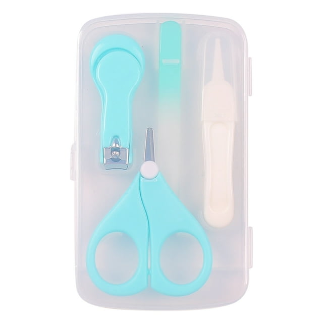 4PCS Baby Nail Clippers Kit Mini Baby Nail Scissors Newborn Nail File with Box