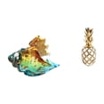 thumbnail image 1 of Figura de caracol de cristal de resina, animal marino, decoración artística, estatua artesanal, adorno de color dorado para el hogar, la oficina, la e, 1 of 8