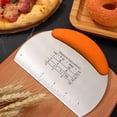 thumbnail image 6 of Uxcell Pizza Cutter Stainless Steel Cutter Scraper for Pastry Dough Orange, 6 of 7