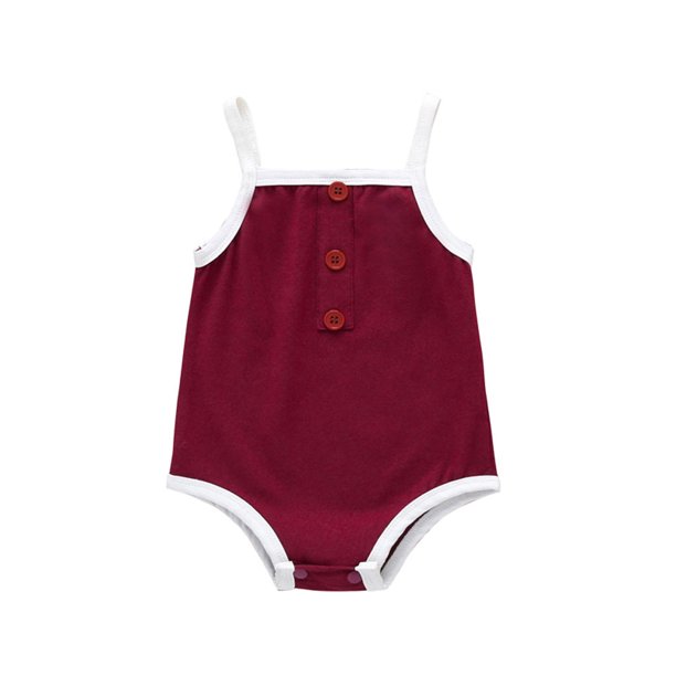 Gibobby Mameluco para niño Recién Nacido bebé niños niñas sólido mono ropa trajes(Vino, 18-24 Meses)