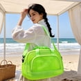 thumbnail image 5 of Leodye 1PCS Breathable Mesh Travel Tote Bag with Detachable Shoulder Strap Organizer for Beach Swimming Gear Gym Sports Accessories Sorting -16.53 × 10.62 × 7.48 in, 5 of 6