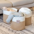 thumbnail image 2 of Storage Cubes Baskets Bins Organizer 11x11x11'' Fit 12x12''cube Storage Organizer Bookcases Shelves,durable Woven Cotton Storage Basket For Organizing, 2 of 5