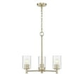 thumbnail image 4 of Millennium Lighting  Ashli 3 Light Chandelier with Clear Honeycomb Glass Shades 3 Light - Modern Gold, 4 of 5