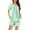 Mint Green, variant on SwiftWear Cozy & Chic Pajamas for Women: Button Round Neck Top & Shorts Pajama Set with Delicate Floral Prints – Soft & Flexible S-3XL