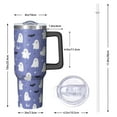 thumbnail image 3 of 40oz Halloween Stainless Steel Travel Mug, Insulated Tumbler with Handle & Straw for Fall Drinks, 3 of 7
