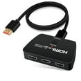 thumbnail image 1 of HDMI Switch, 4K@60HZ HDMI Switch 3 in 1 Out 【with 1.2M HDMI Cable】 HDMI Switch 4K Supports 4K@60HZ, 3D, HDCP2.2, HDR10, HDMI Switch for HDTV, Laptop, PC, Game Console, PS4/5, Blu Ray Player., 1 of 8