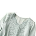 thumbnail image 6 of Njoeus Women's 3/4 Sleeve Embroidered Boho Shirts Summer Peasant Tops Comfy Cotton Blended Tunic Blouses Beach Cover Up, 6 of 6
