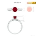 thumbnail image 5 of ANGARA Natural Solitaire Round 1 ct Ruby Tapered Shank Ring in 14K White Gold for Women (Size-6mm) | July Birthstone, Birthday, Anniversary, Jewelry Gift for Women | Natural Ruby Ring, 5 of 9