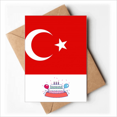 thumbnail image 1 of Turkey National Flag Asia Country Happy Birthday Greeting Cards Envelopes Blank, 1 of 3