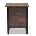thumbnail image 4 of Mesita de noche Baxton Studio Vaughan Modern Wood Marrón/Negro, 4 of 9
