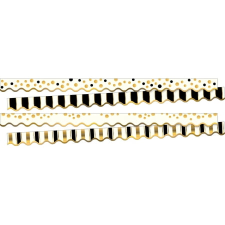 Barker Creek Gold Double-Sided Scalloped Trim Set (4 designs) - 78 Feet