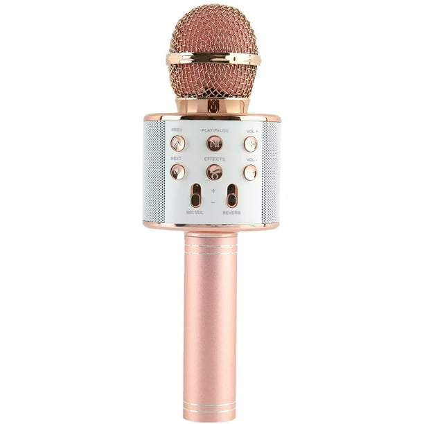 IJOY OPEN MIC SPEAKER AND KARAOKE MICROPHONE ROSE GOLD/WHITE
