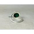 thumbnail image 5 of Solid 925 Sterling Silver Ring For Men & Women, Natural Malachite Ring Gemstone Unique Handcrafted Ring For Her Or Him, 5 of 6