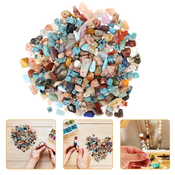 Worgeous  400 Pcs Cube Letter Beads Stone for Jewelry Making Bracelet